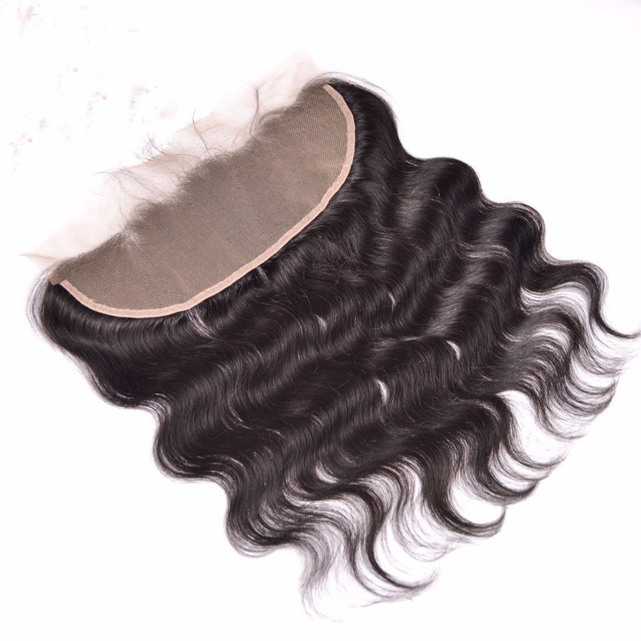 Thumbnail: 13X4 Body Wave Transparent Lace Frontal 100% Brazilian Virgin Hair