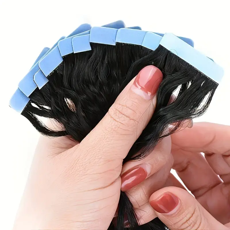 Thumbnail: Tape In Hair Extension Kinky Straight 12A Grade Brazilian Hair
