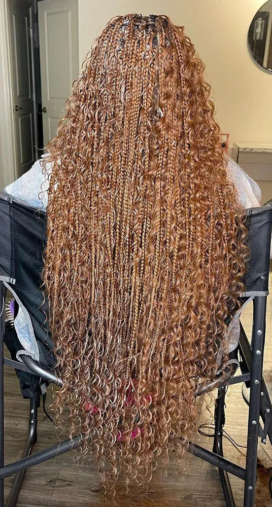 Thumbnail: 18" No-weft #30 Dark Brown Blend Bulk Braiding Bundle 12A Grade Brazilian Hair