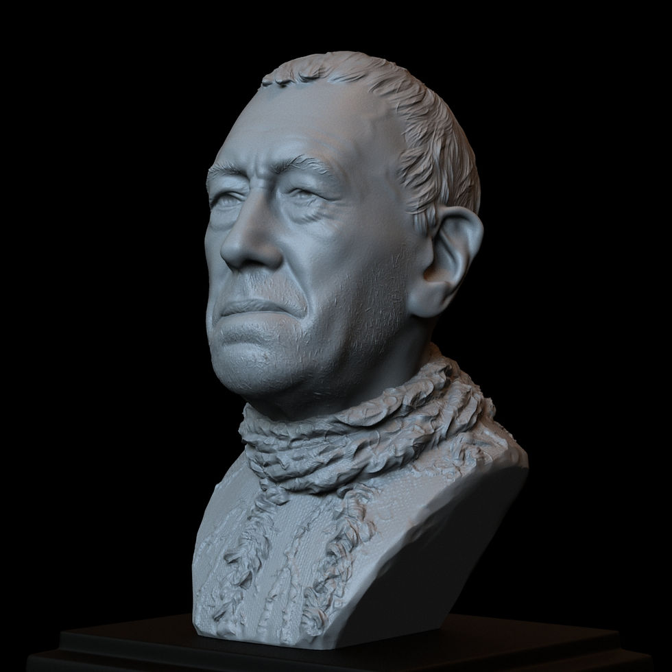 Thumbnail: three eyed raven max von sydow game of thrones sculpture bust 3d printing