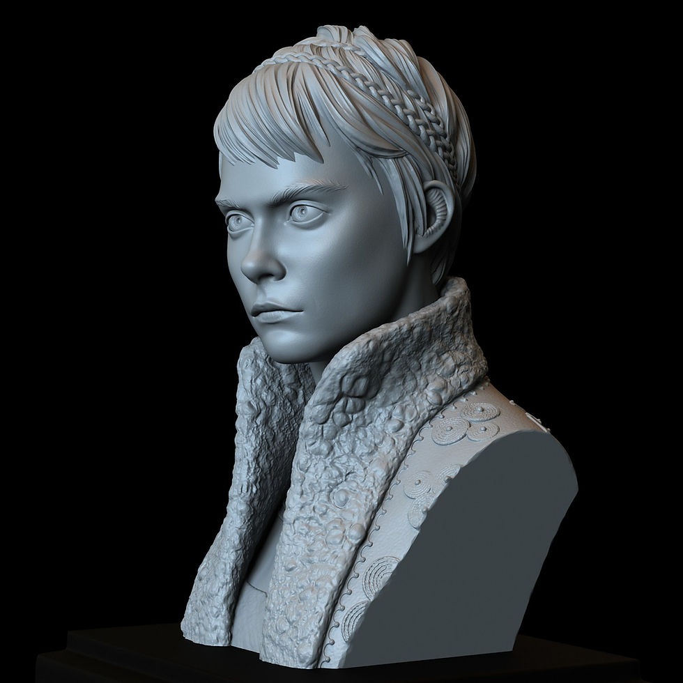 Thumbnail: vignette stonemoss, Cara Delevingne, carnival row, sculpture, bust, 3d printing