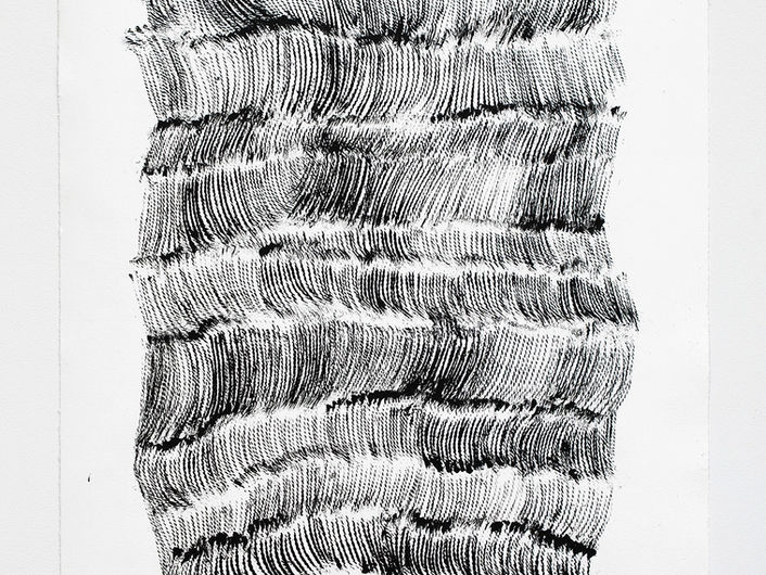 THREADS #1 | 2023 | INK ON PAPER | 24"H x 18"W