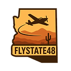 Company logo of plane flying across Arizona