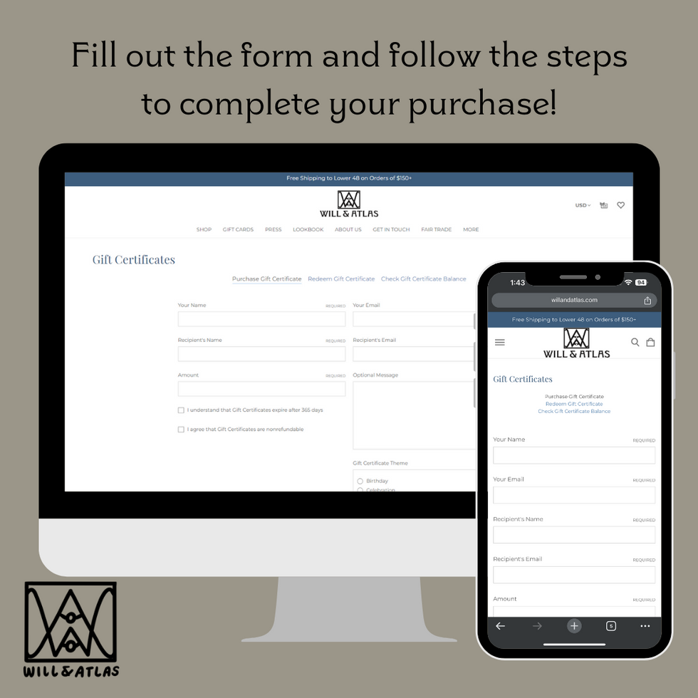 Gift Certificates Carousel #4