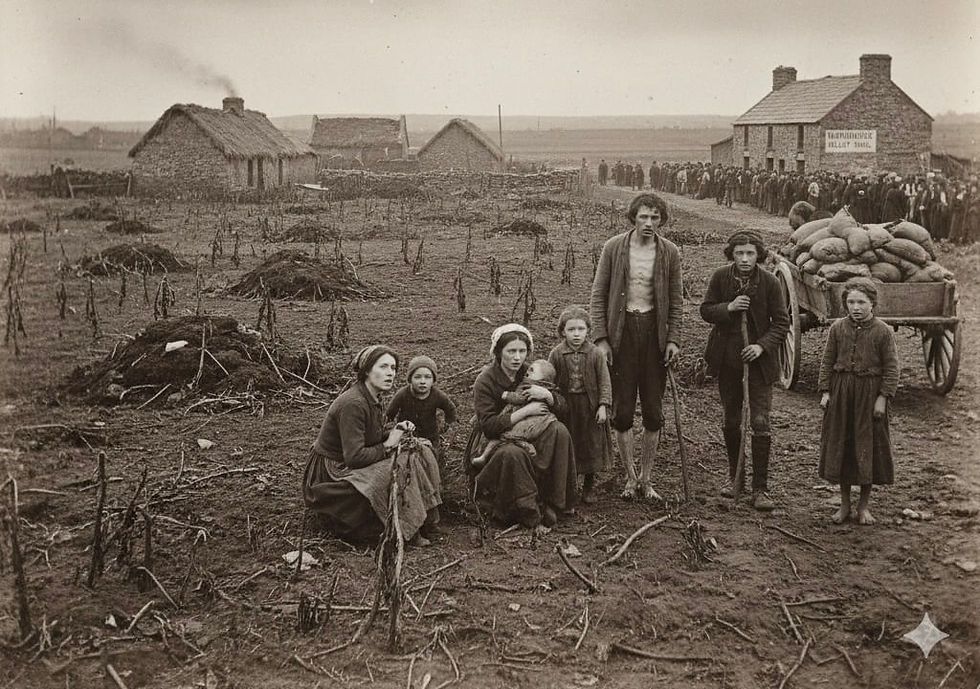 The Great Famine of Ireland in 1849.