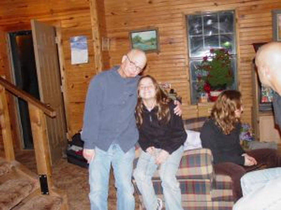 George with Rachael, Sarah and Sam, early 2000's