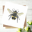 Thumbnail: Greeting card: The beauty of bees drawing art card