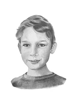 Child portrait, pencil portrait, Sevenoaks, Kent