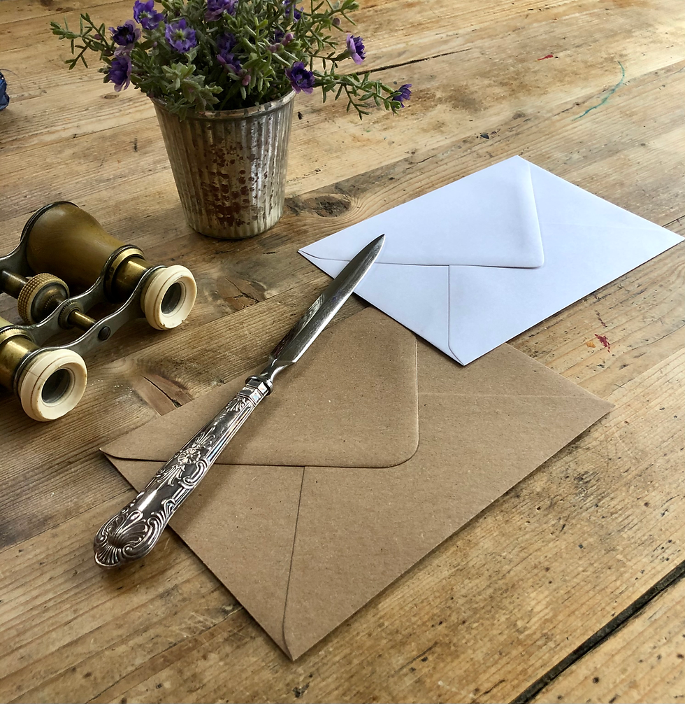 Thumbnail: A collection of luxury personalised small English Garden Flowers notecards 