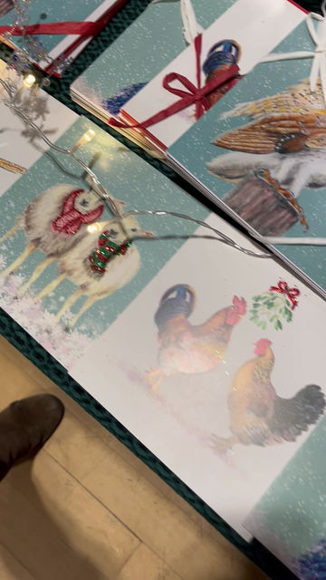 Thumbnail: Christmas bundle of x5 wildlife art cards (white)