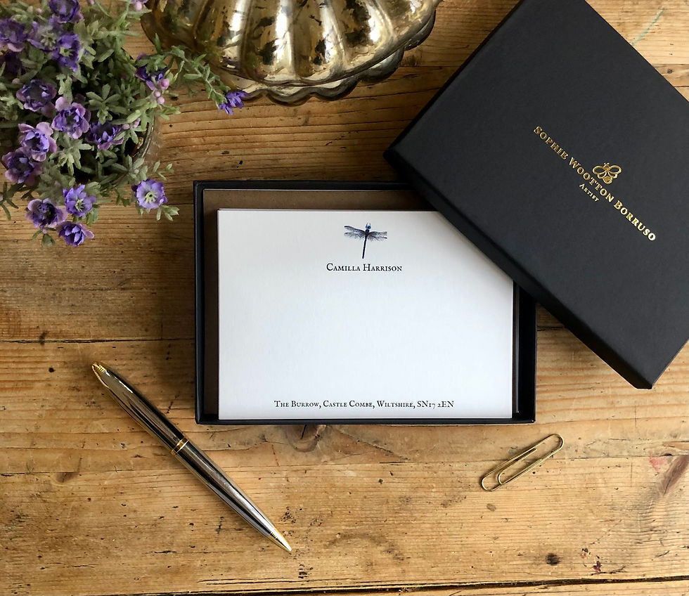 Thumbnail: Girls bespoke luxury personalised luxury notecards, custom cards for little girl