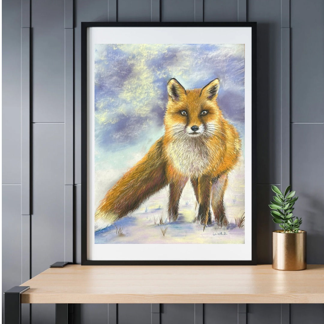 Red Fox in the Snow original painting