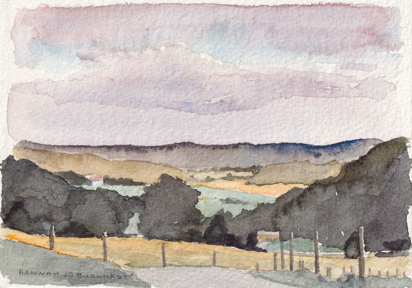 a watercolor painting by Hannah Jo Burkhart