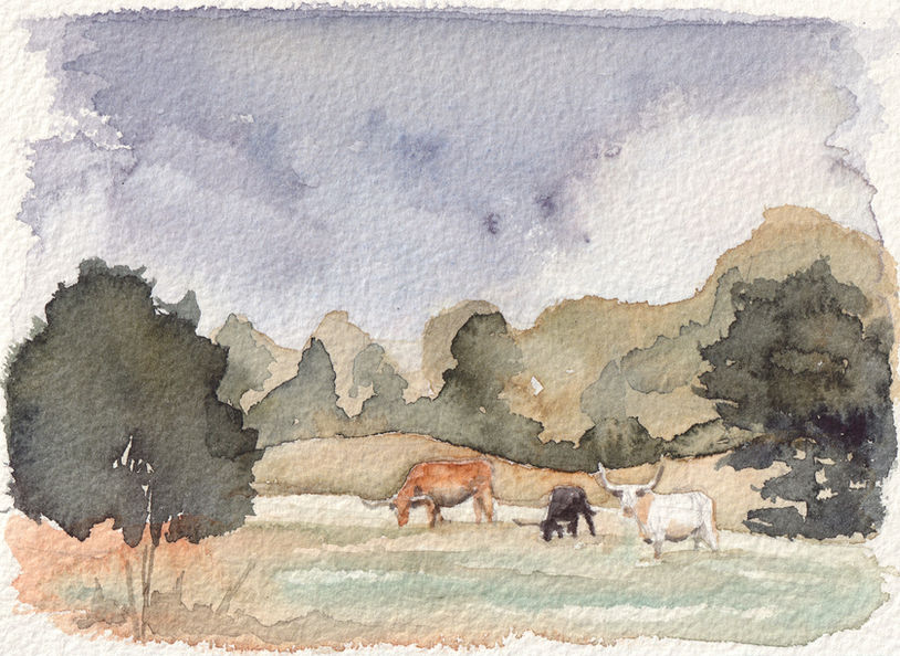 a watercolor painting by Hannah Jo Burkhart