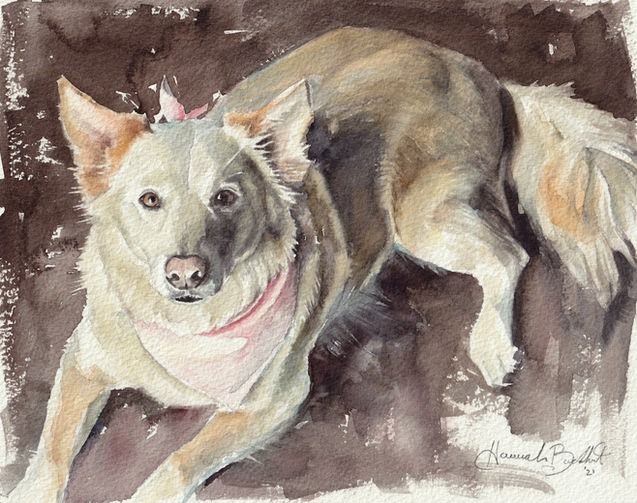 a watercolor painting by Hannah Jo Burkhart