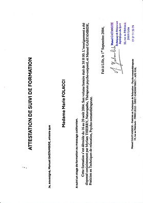 Attestation de formation