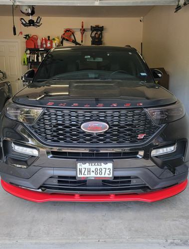 For Ford Explorer ST Glossy Black Front Bumper Lp Spoler Spltter