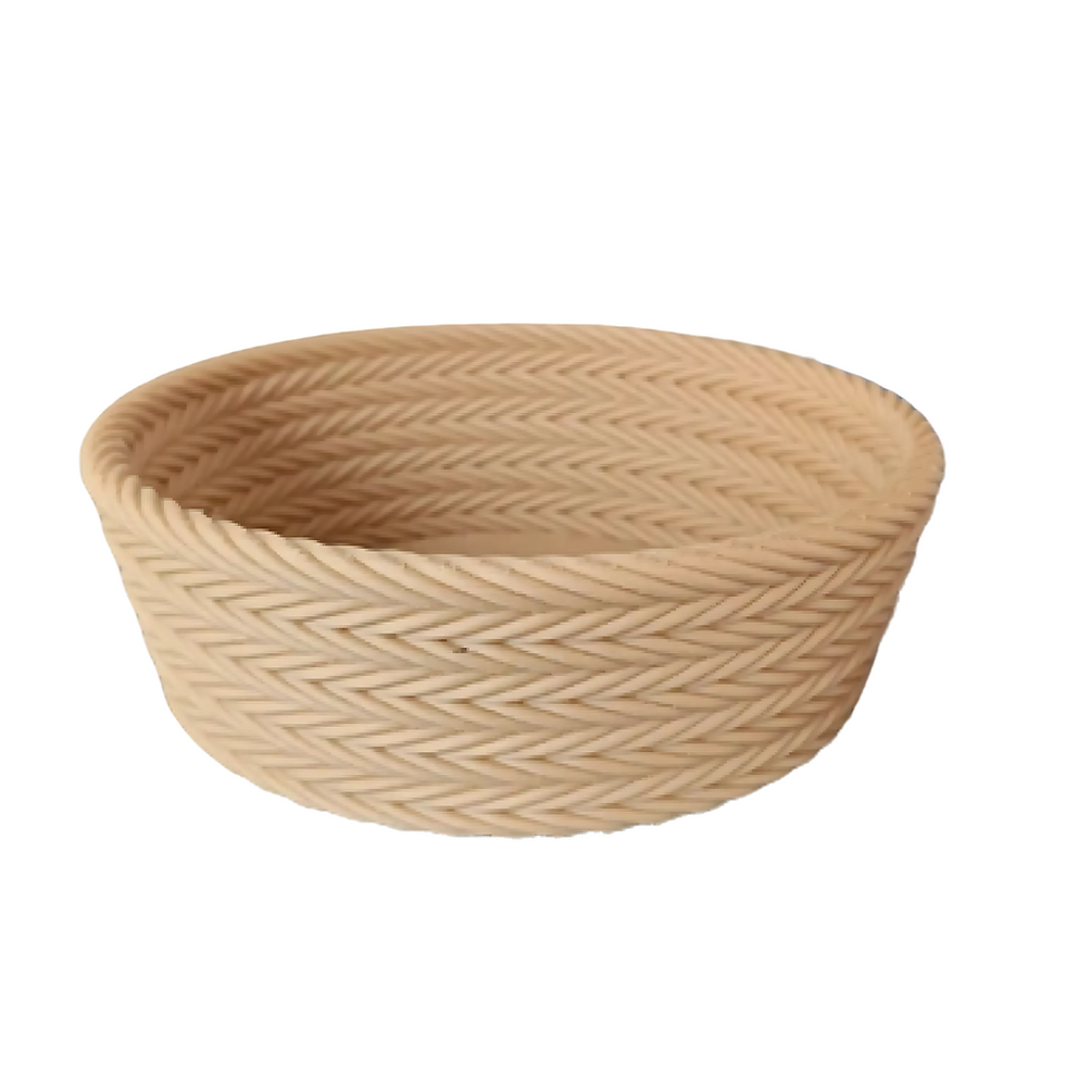 Cesto com trançado tipo corda para pães e frutas