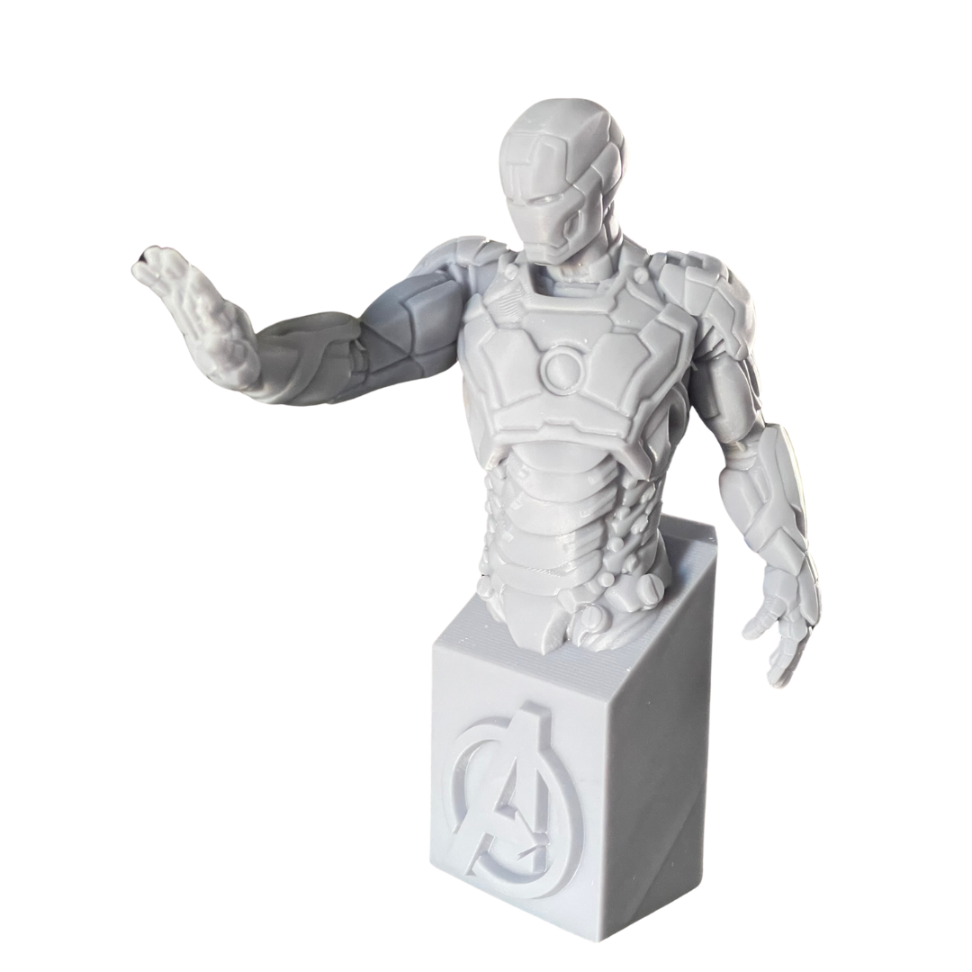 Action Figure - Busto - Marvel - Iron Man - Sem pintura