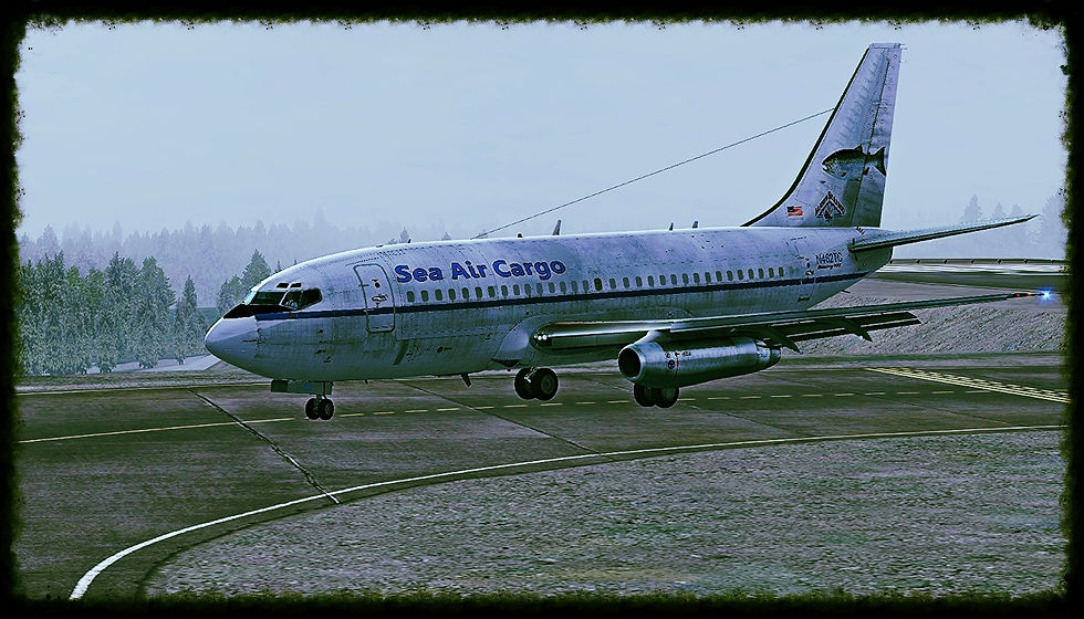 Taxiing off runway 11 in soup conditions