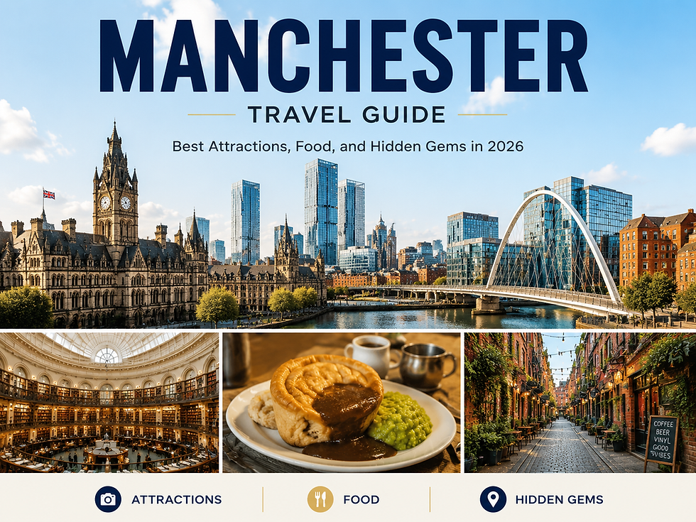 Manchester Travel Guide: Best Attractions, Food, and Hidden Gems in 2026 Manchester has become one of the UK’s most exciting city break destinations in 2026, attracting millions of visitors each year for culture, business, sport, and entertainment. Once known as an industrial powerhouse, the city is now a modern urban hub filled with regenerated districts, world-class food, and vibrant neighbourhoods. This makes it one of the most searched destinations for a Manchester travel guide, especially among travellers planning short city breaks and extended stays. One major shift in recent years is how visitors choose accommodation. Instead of traditional hotels, more travellers now prefer central, walkable stays that allow them to experience the city more freely. This includes families, business travellers, contractors, and digital nomads who value space, flexibility, and comfort during their stay. This guide explores everything visitors need to know about Manchester in 2026, including the b