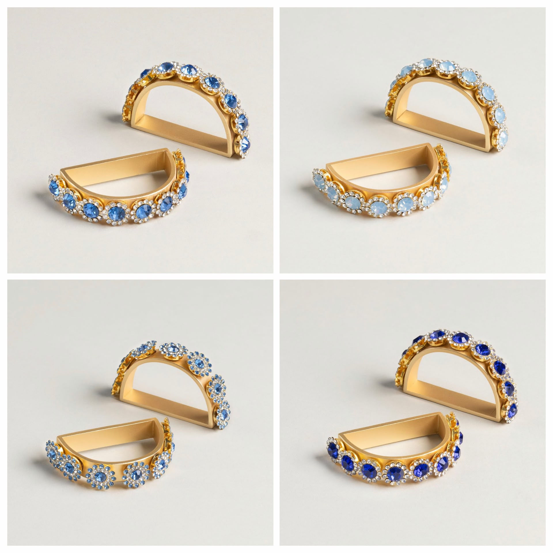 The Assorted Blue Selection Gold Bar, Set of 4