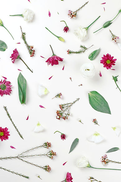röda blommor