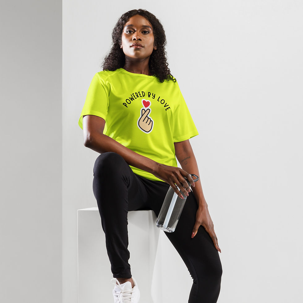 Thumbnail: Powered by Love Unisex sports jersey
