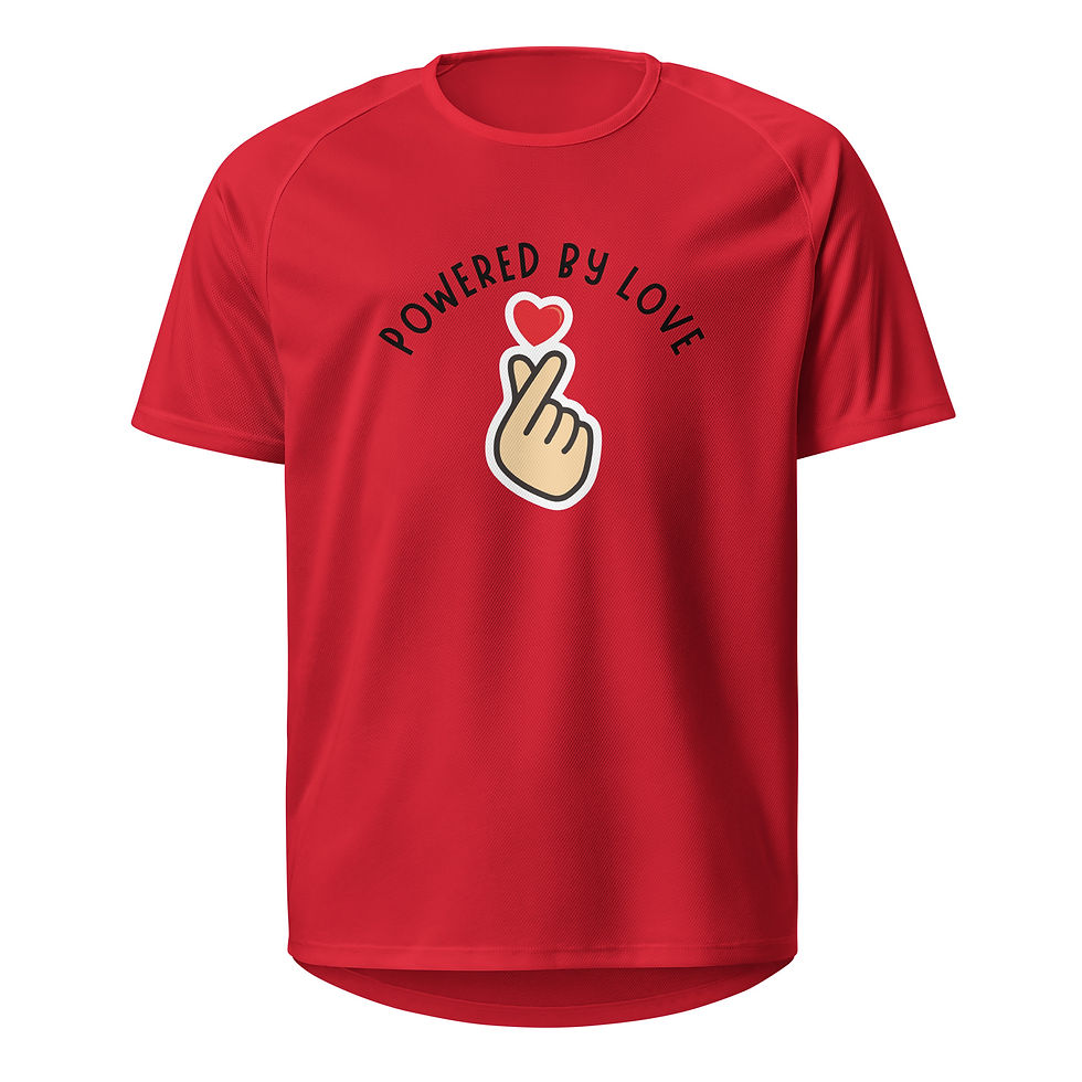 Thumbnail: Powered by Love Unisex sports jersey