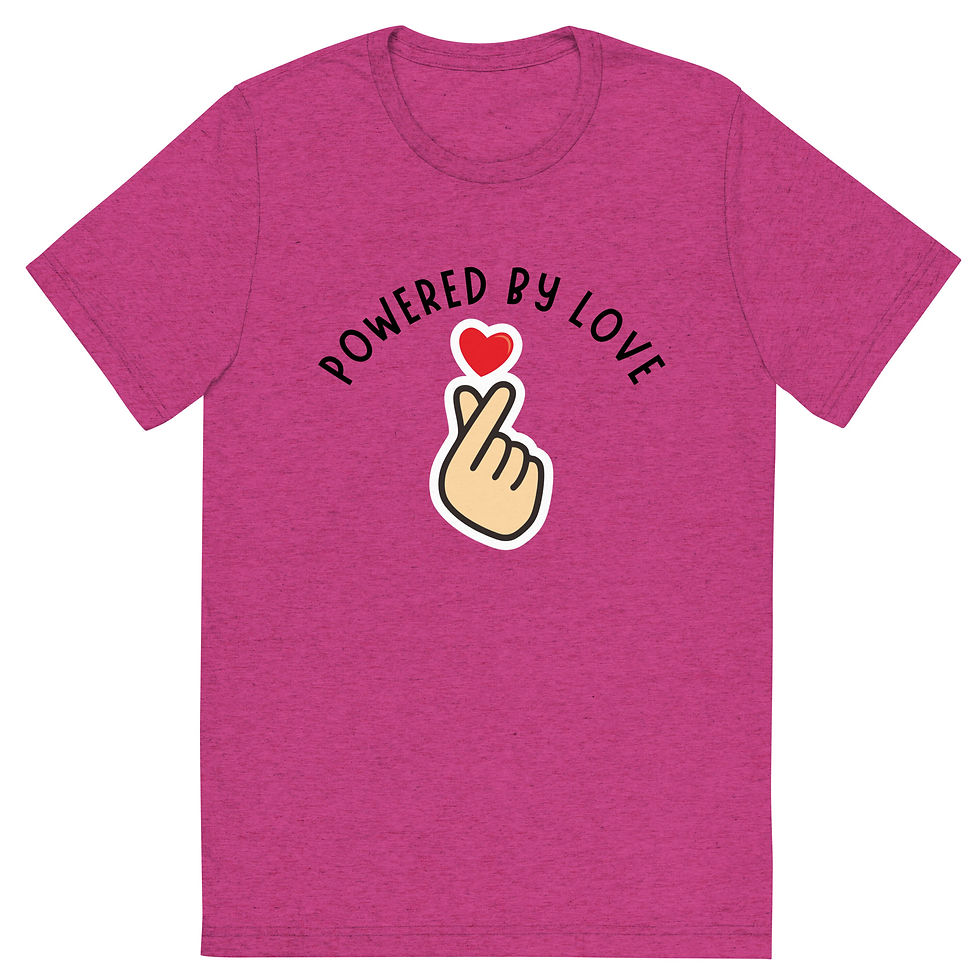 Thumbnail: Powered with Love Short sleeve t-shirt