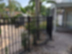 Modern black aluminum fence
