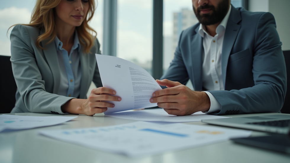 Close-up view of a job seeker reviewing a CV with a recruitment consultant