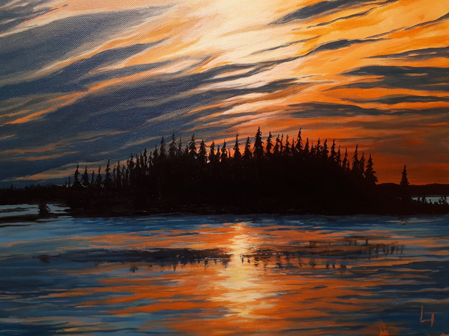 Elk Island (16" x 12")