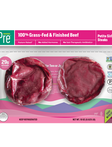 Petite sirloin package of steaks