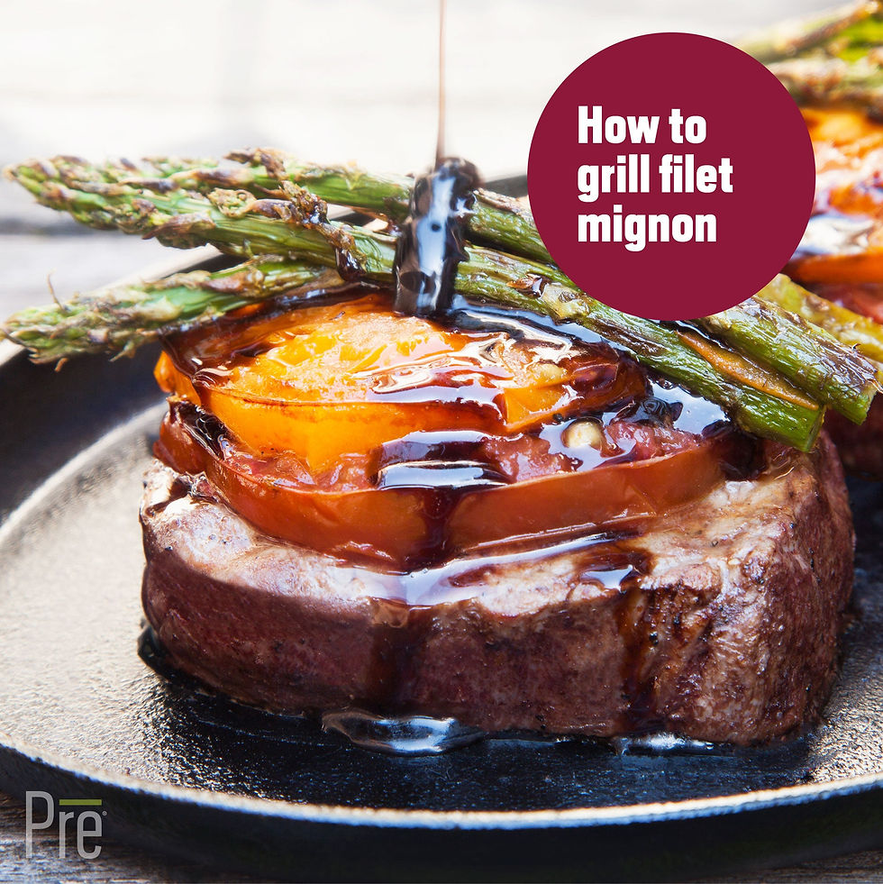 A filet mignon steak cooking on the grill