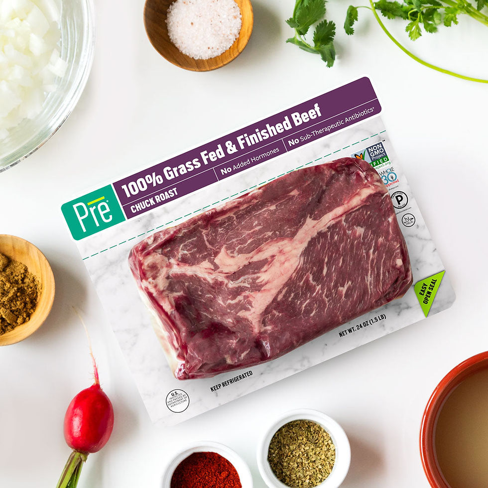 Pre beef prepared for a home-cooked meal