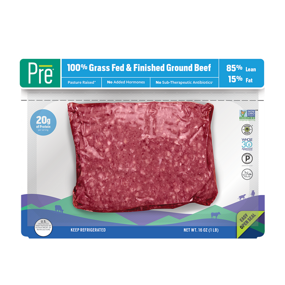Package of 85% lean ground beef