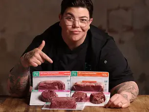Chef Britt Recigno with Pre Brands BEef