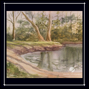 Trees by water
