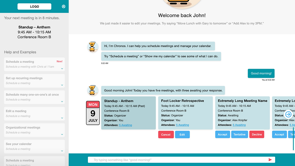 Chronos Scheduling Chatbot