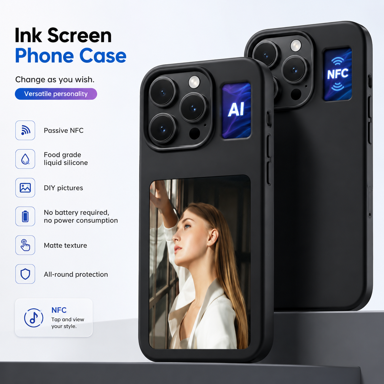 DIY Projection Screen Phone Case Four-color Smart Screen Display
