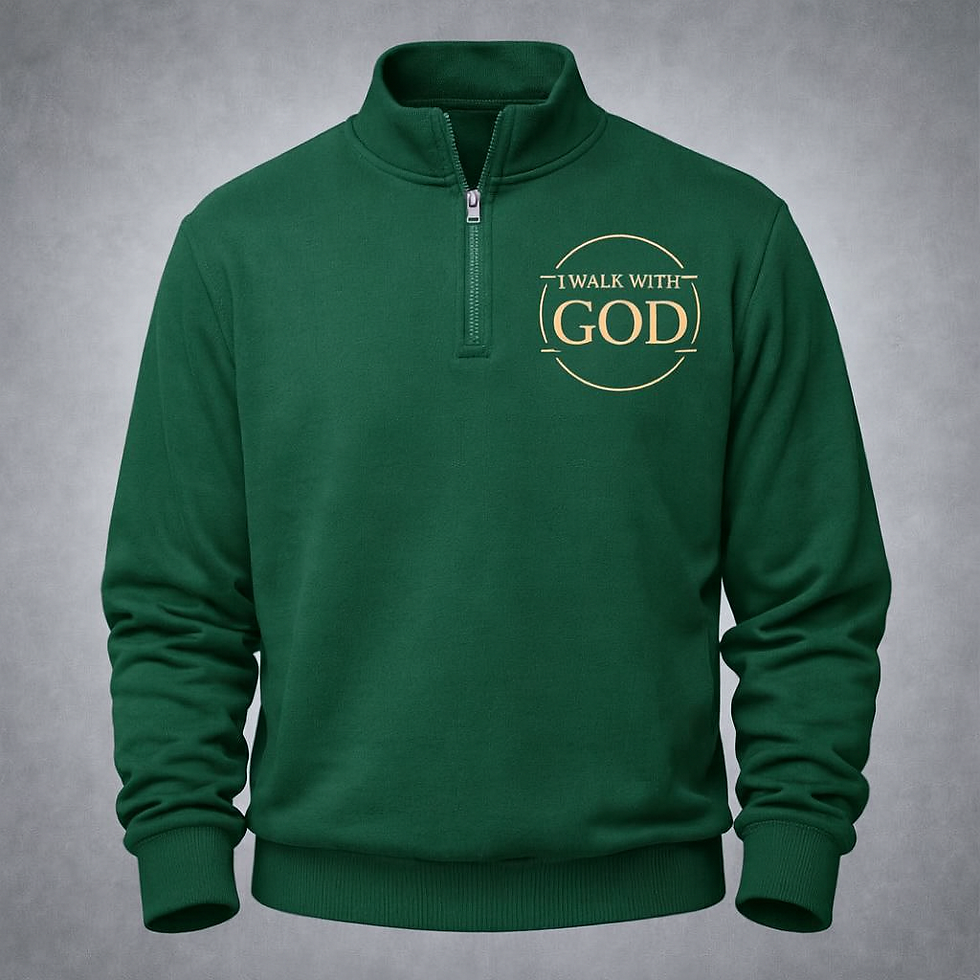 Thumbnail: 'I walk with God' quarter zip
