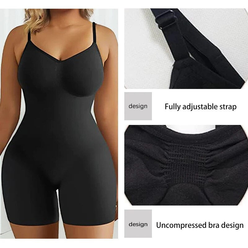 Thumbnail: Bodysuit for Women Tummy Control Shapewear Seamless High Waist Flat Belly Belt S