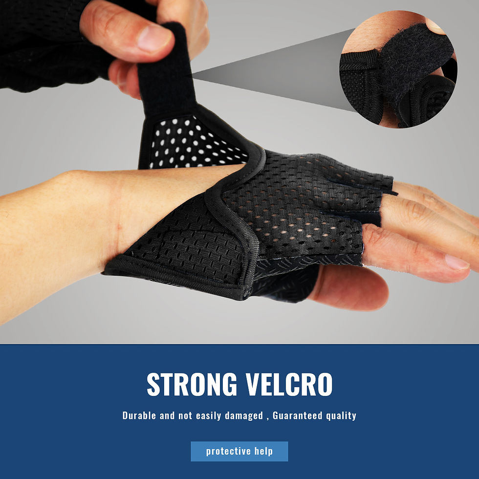 Thumbnail: WRELS Gym Fitness Gloves For Women, Breathable Half Finger Anti-Slip Gloves For 