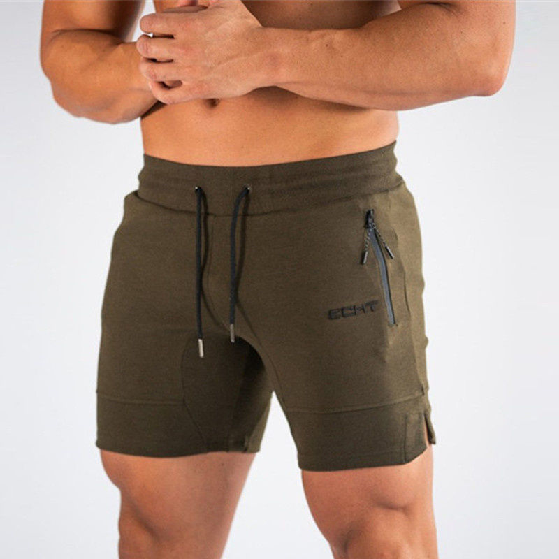 Thumbnail: Men's Zip pocket sweatpants Fitness Gyms Shorts Men Summer Running Short Pants M