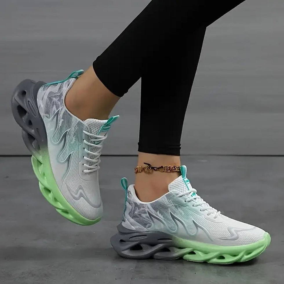 Thumbnail: Womens Ladies Walking Tennis Shoes Slip on Lightweight Casual Running Sneakers S