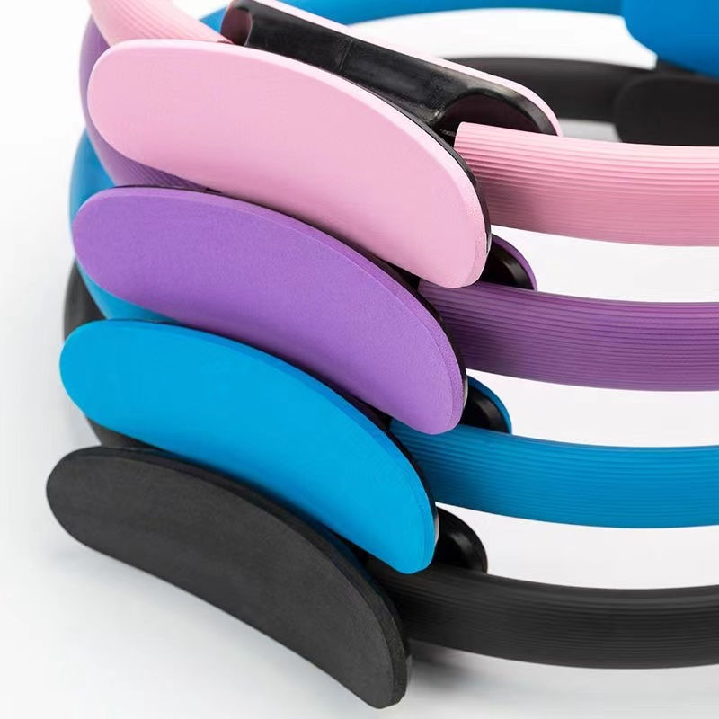 Thumbnail: Yoga Fitness Ring Circle Pilates Women Girl Exercise Home Resistance Elasticity 