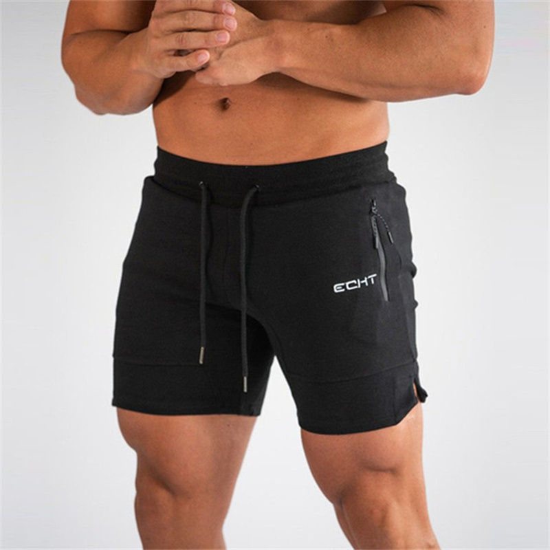 Thumbnail: Men's Zip pocket sweatpants Fitness Gyms Shorts Men Summer Running Short Pants M