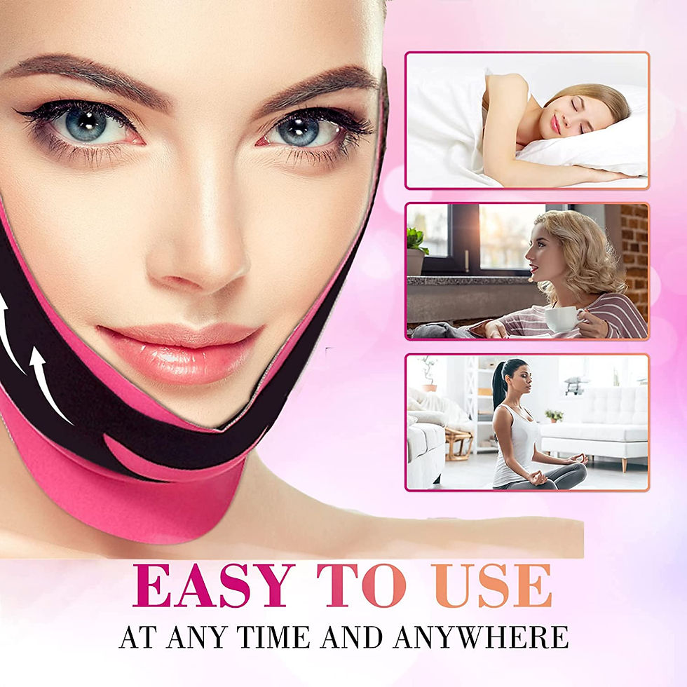 Thumbnail: Double chin reducer strap Reusable Face Lifting Belt Elastic Face Slimming Banda