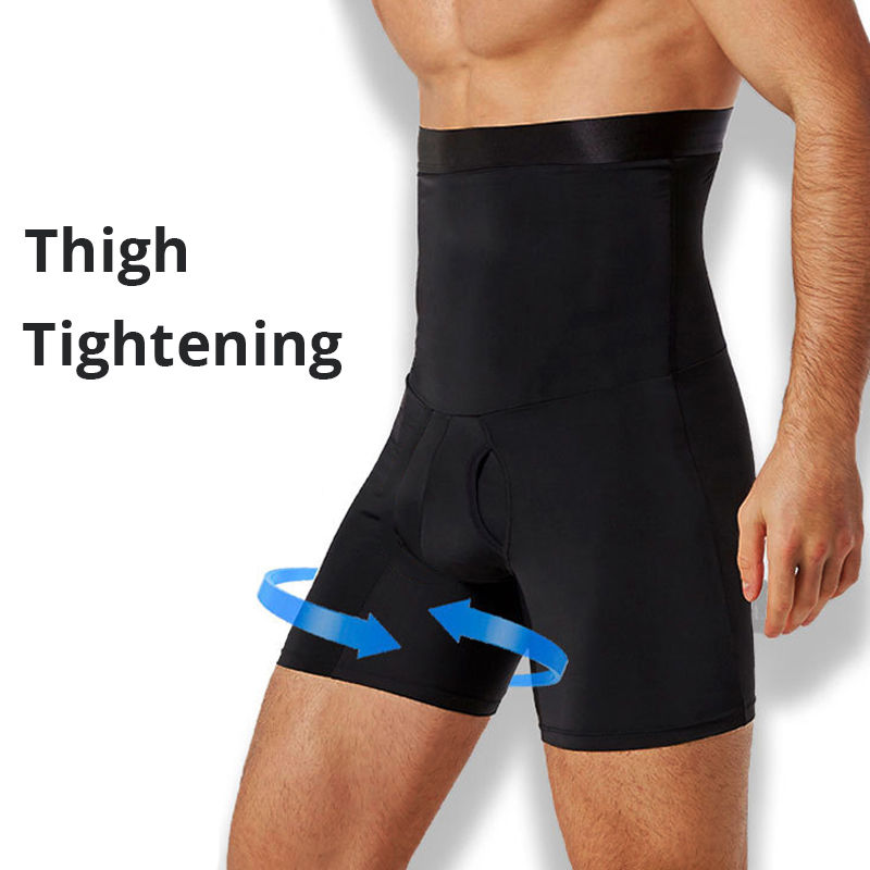 Thumbnail: Men Tummy Control Shorts Body Shaper Compression High Waist Trainer Belly Tummy 